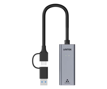 Unitek USB-C/A do RJ45 10/100/1000 Mbps Y-3465AGY01