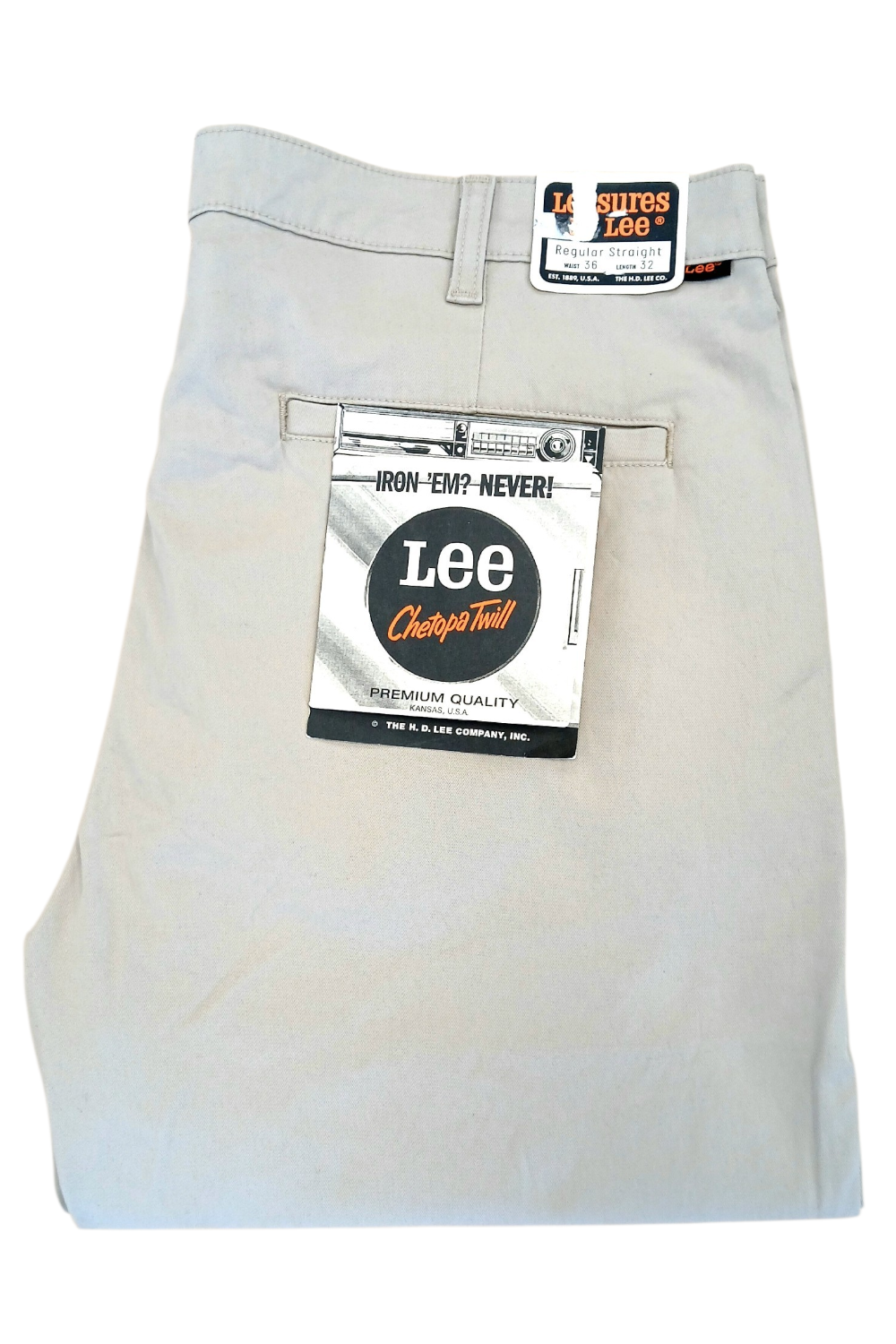 LEE SLIM STRAIGHT CASHMERE SPODNIE MATERIAŁOWE MĘSKIE