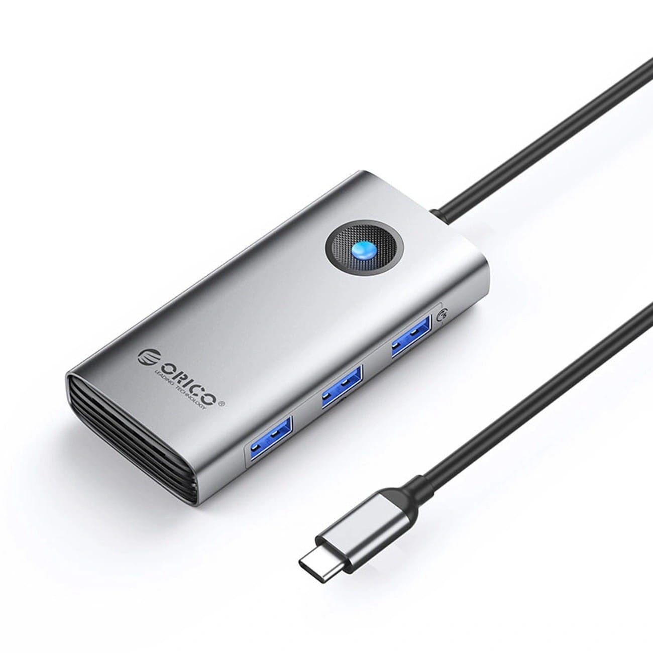 Orico USB-C 6w1 3x USB-A 3.0 1x USB-C PD 100W 1x HDMI 4K 30Hz 1x RJ45 2.5G Ethernet - szara ORICO-PW11-6P25R-GY-EP