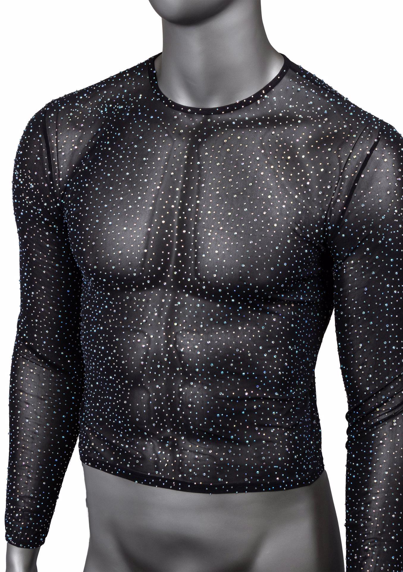 Koszulka siateczkowa męska - Radiance Long Sleeve Shirt Black