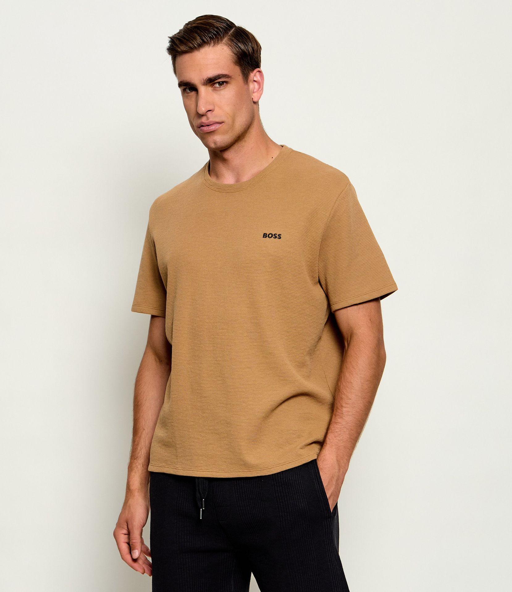 BOSS BLACK Góra od piżamy Waffle Regular Fit