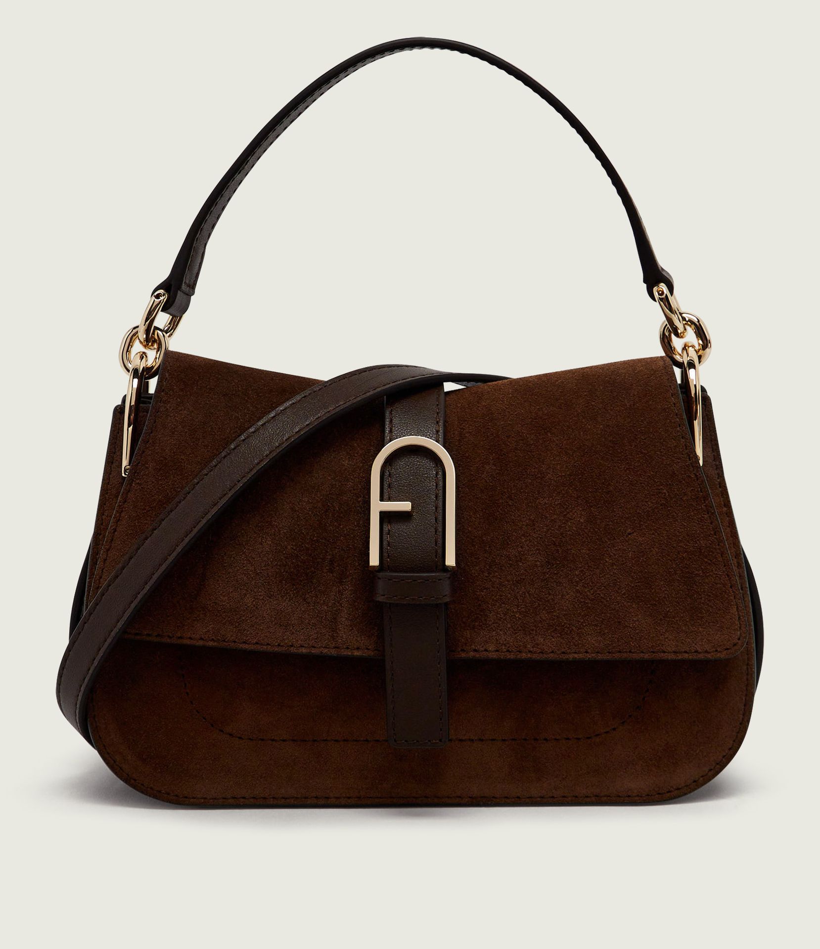 Furla Torebka na ramię Furla Flow Mini zamsz