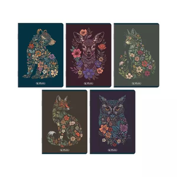 Zeszyt w kratkę Florimals – soft touch, A5, różne wzory