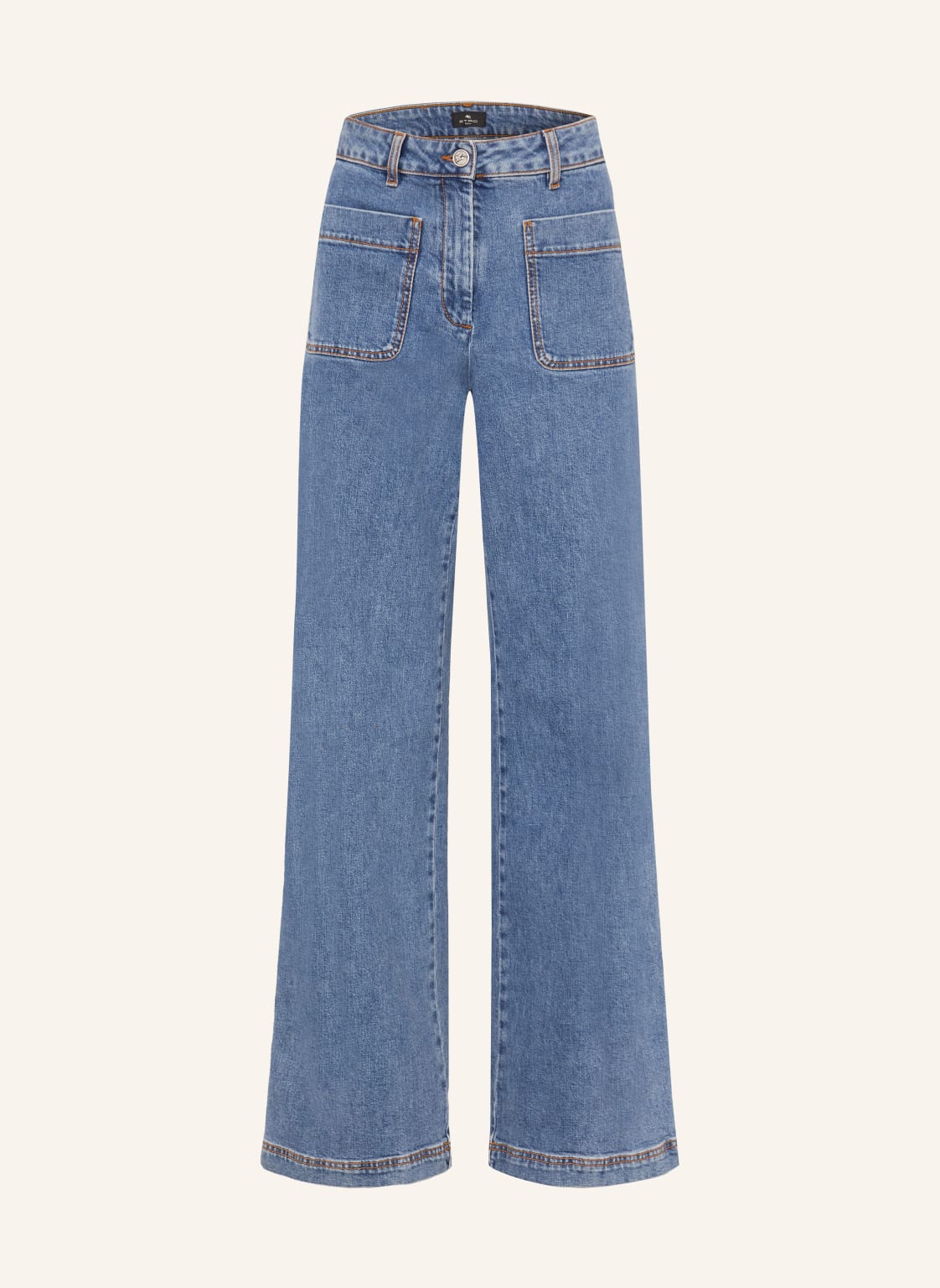Etro Jeansy Wide Leg blau