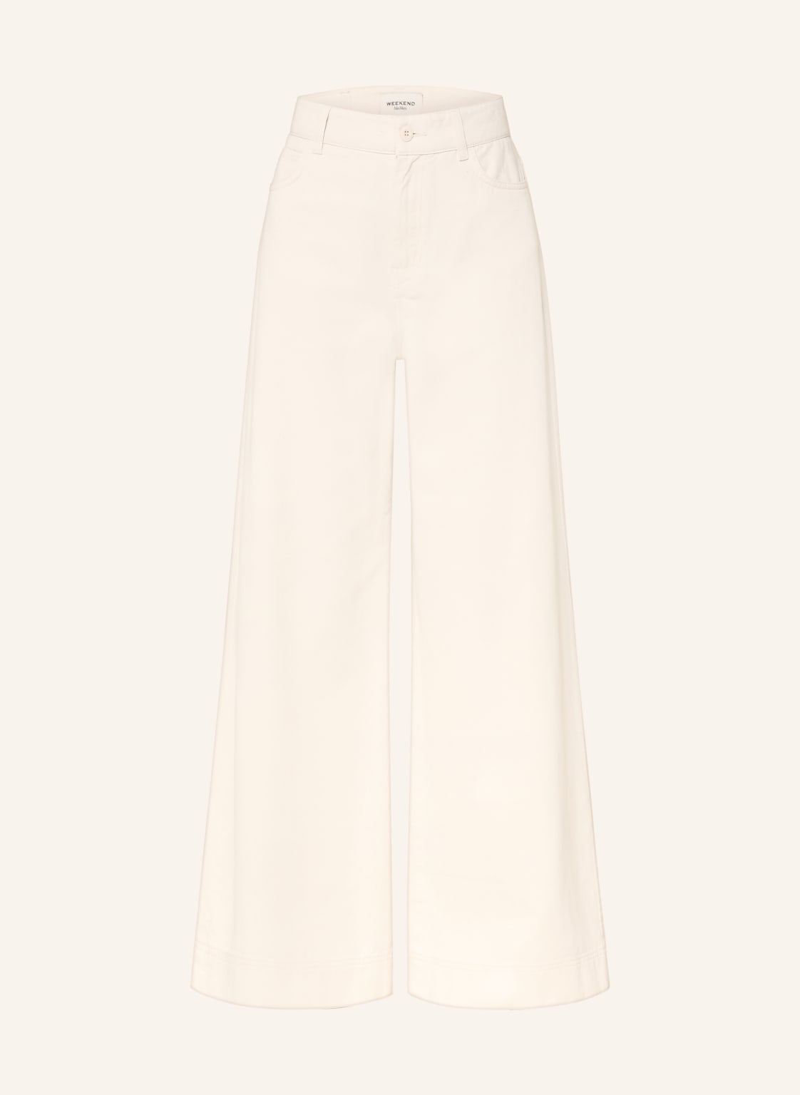 Weekend Max Mara Jeansy Wide Leg Canneti weiss