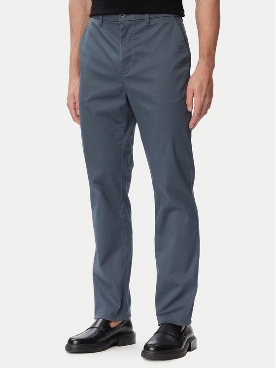 Calvin Klein Spodnie materiałowe LV140EM633 Granatowy Slim Fit