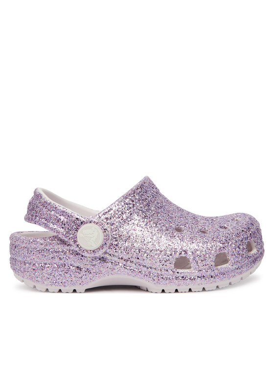 Crocs Klapki Classic Chunky Glitter Clog T 211940 Fioletowy