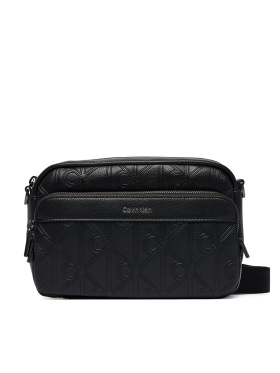 Calvin Klein Saszetka Emblem Aop Deboss Camera Bag LV04D3563G Czarny