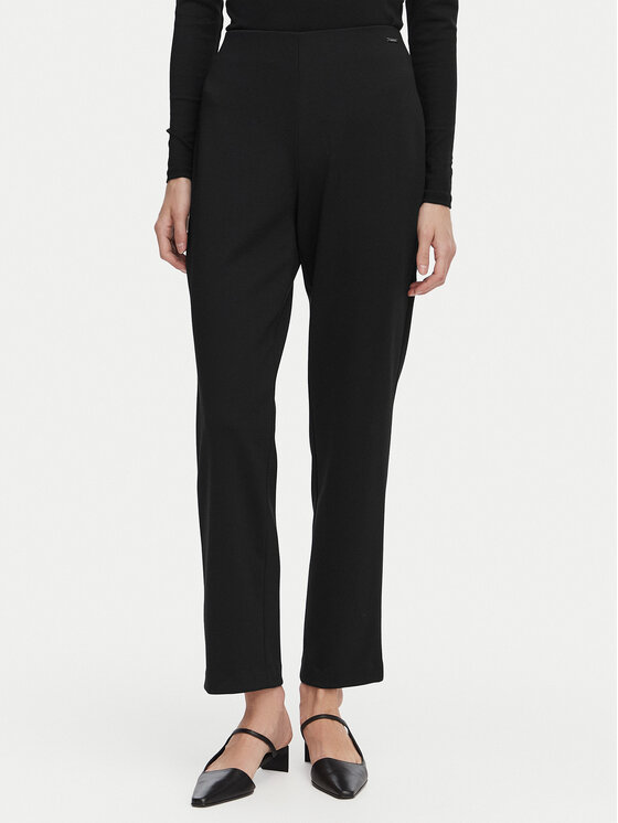 Calvin Klein Spodnie materiałowe LV044F659G Czarny Straight Fit