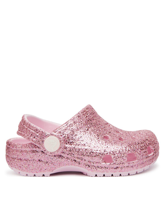 Crocs Klapki Classic Chunky Glitter Clog T 211940 Różowy