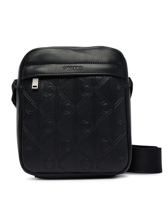 Calvin Klein Saszetka Emblem Aop Deboss Reporter LV04D3562G Czarny