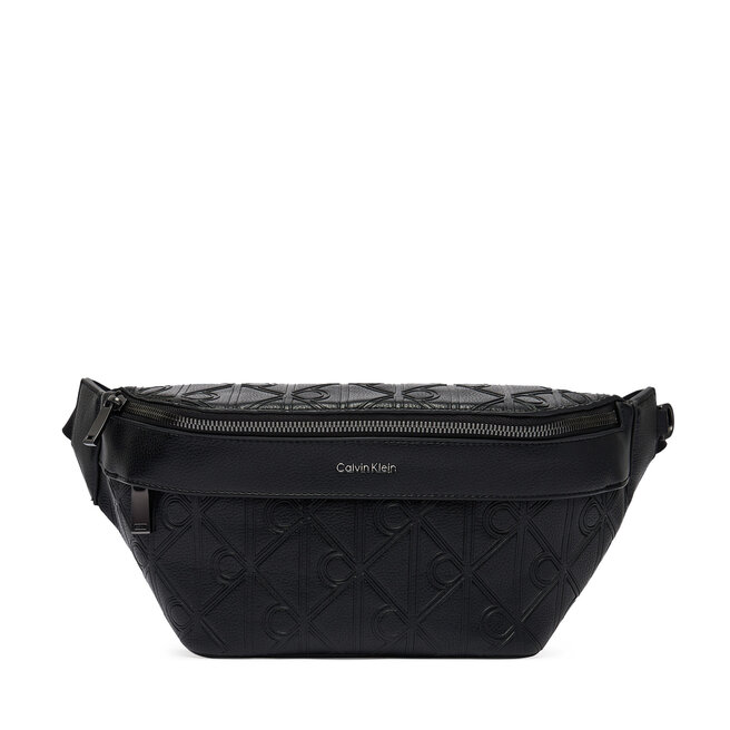 Nerka Calvin Klein Emblem Aop Deboss Waistbag LV04D3564G Czarny