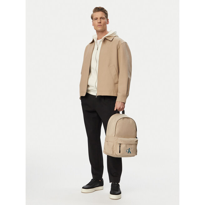 Plecak Calvin Klein Jeans Solid Monologo Backpack IU0IU00731 Beżowy