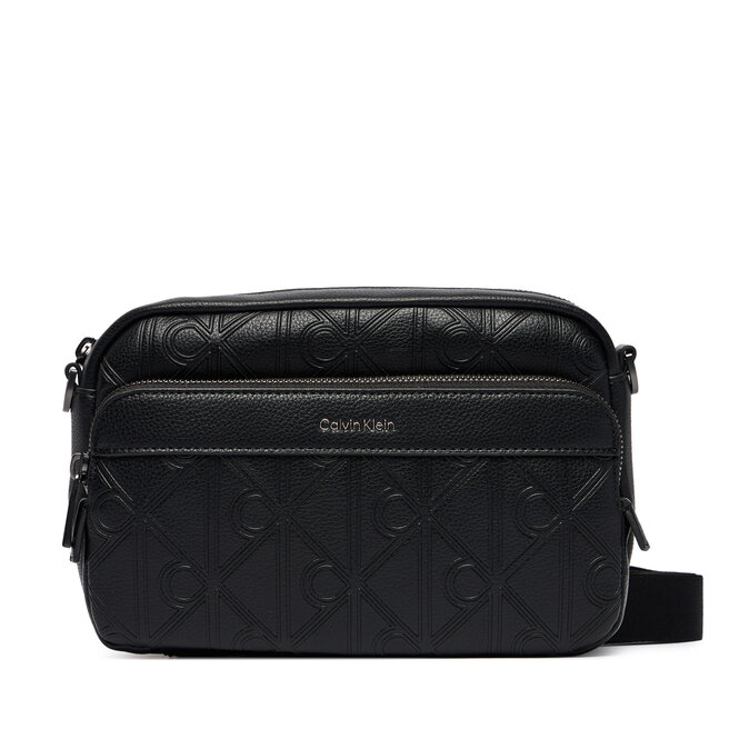 Saszetka Calvin Klein Emblem Aop Deboss Camera Bag LV04D3563G Czarny