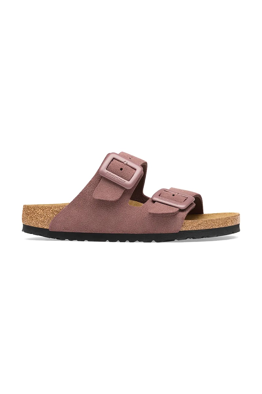 Birkenstock Arizona Suede Cushion Buckle klapki damskie zamszowe