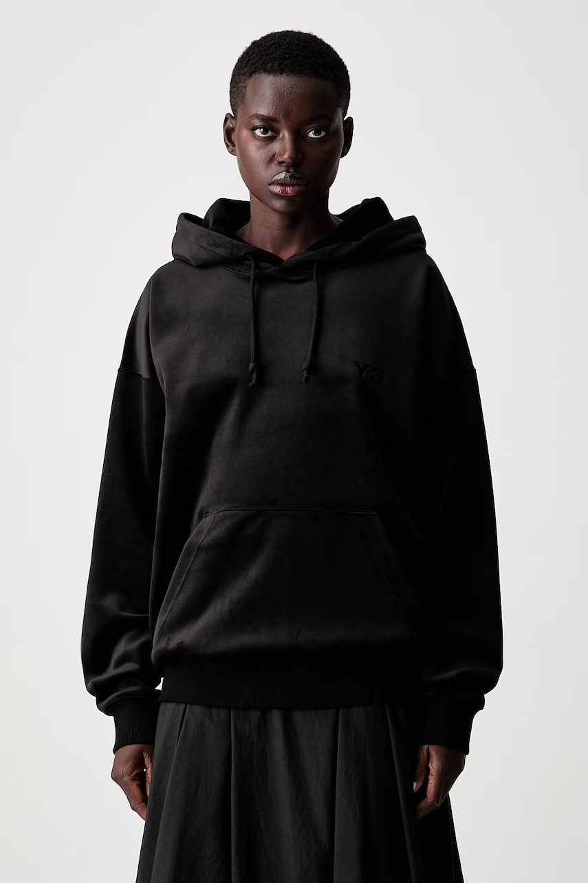 Y-3 VC HOODIE bluza z kapturem welurowa damska