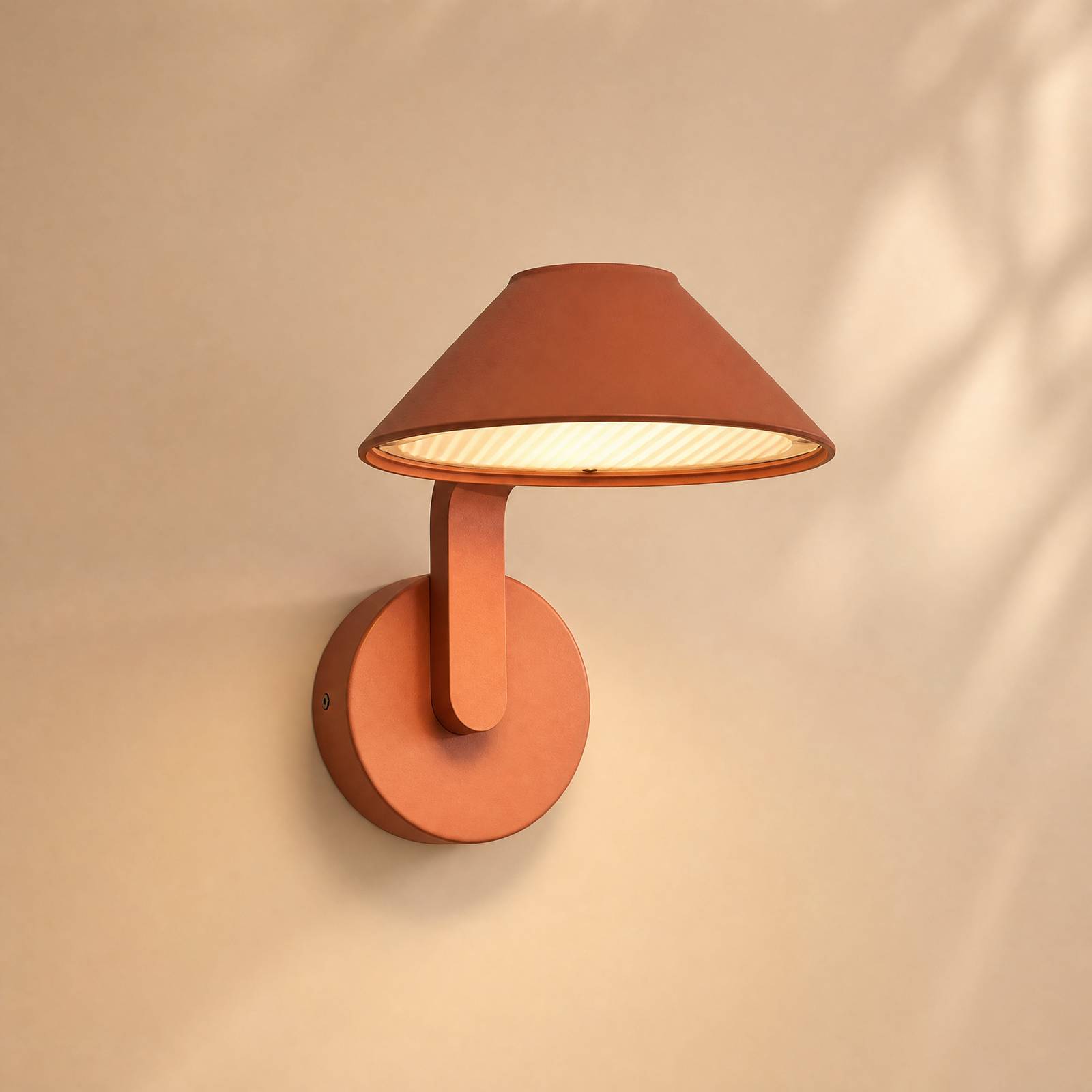 Kinkiet zewnętrzny Capelo Lindby, terracotta, aluminium, nowoczesny