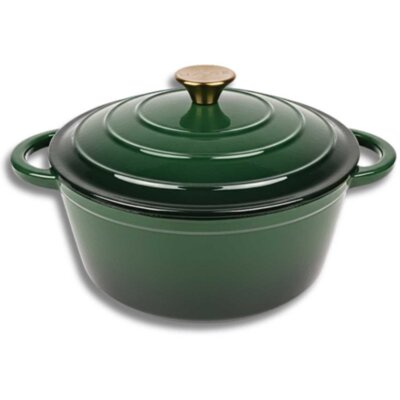 Garnek żeliwny HAGE DQ26-bottle green 5L