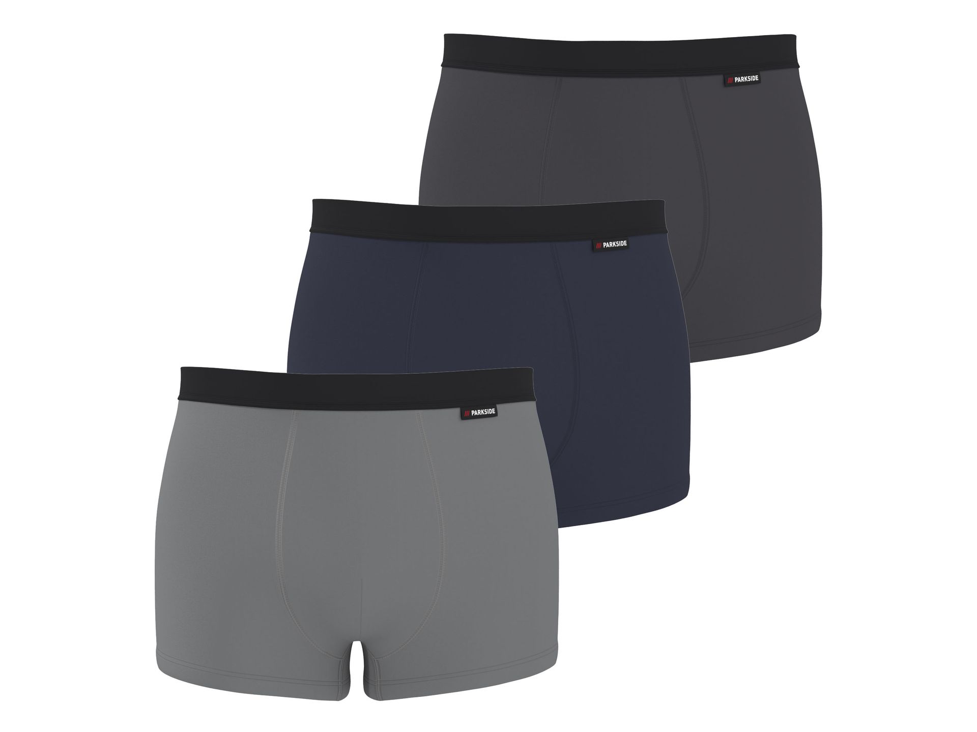 PARKSIDE® Bokserki męskie, 3 pary (granatowy/szary/jasnoszary, 7/XL)