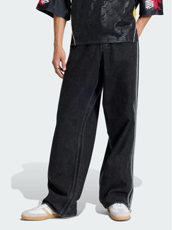 adidas Jeansy Firebird Adicolor Denim KD1497 Czarny Loose Fit