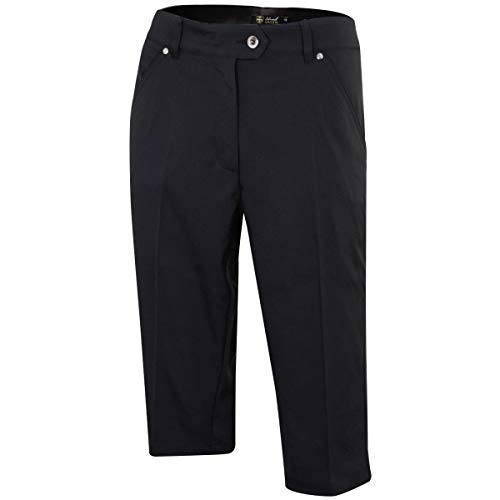 Island Green Golf IGLSHO1681SS damskie wygodne dopasowanie stretch golf sportowe bermudy szorty, czarny, rozmiar 18
