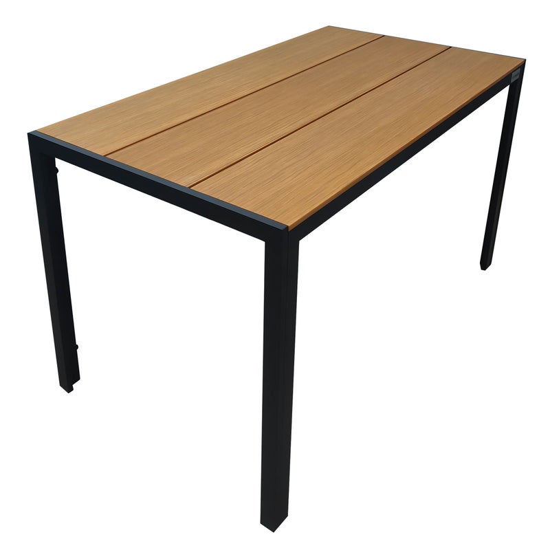 Aluminiowy stół ogrodowy taras blatem polywood Allen Pro 130x70 naturalny
