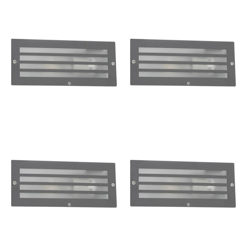 Qazqa nowoczesny lampa ścienna zewnętrzna wpuszczana do ogród - 93932 - szary, max. 60w, kompatybilny z żarówką LED, e27