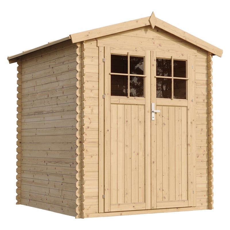 Drewniany domek ogrodowy z podłogą 218 × 196 × 186 cm – 2,82 m² – TIMBELA M320F+M320G