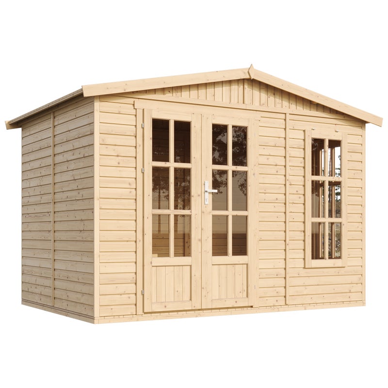 Domek ogrodowy drewniany, Szopa na narzędzia 332x222xH232cm 6 m2 - M334FB