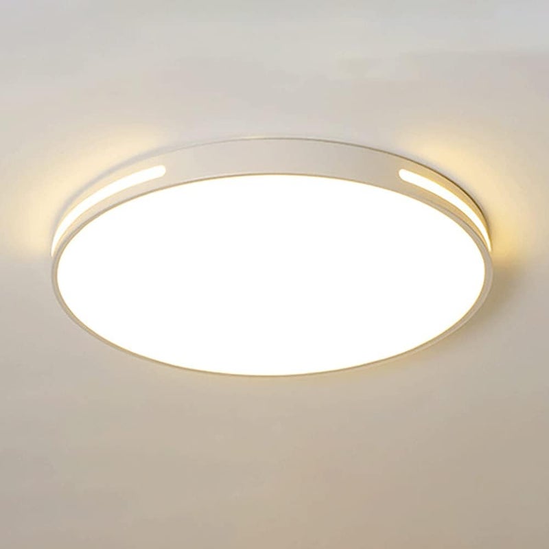 Ściemnialna lampa sufitowa LED, nowoczesna lampa sufitowa do sypialni, okrągła, biała, 45 W, dekoracyjne i minimalistyczne oświetlenie otoczenia.