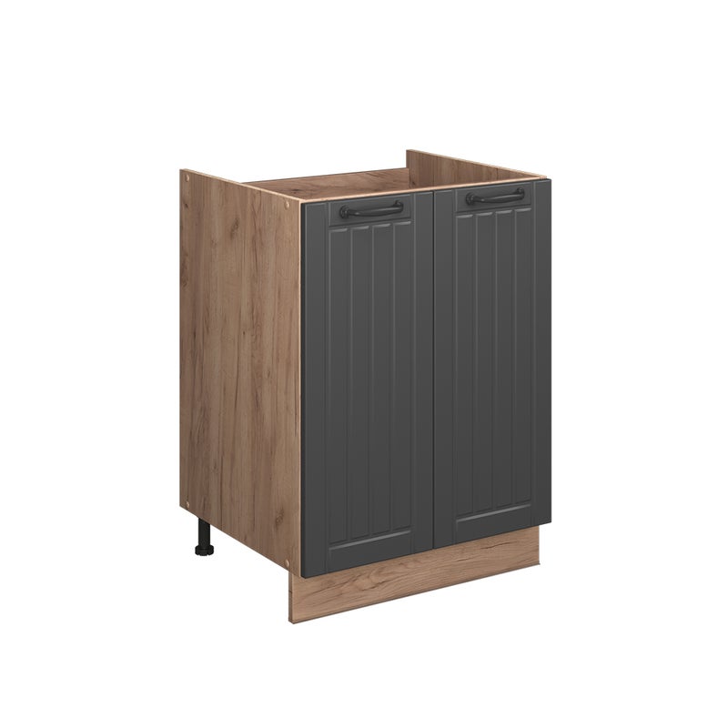 Vicco Szafka pod zlew Fame-Line, Ciemnoszary/Dąb goldkraft, 60 cm