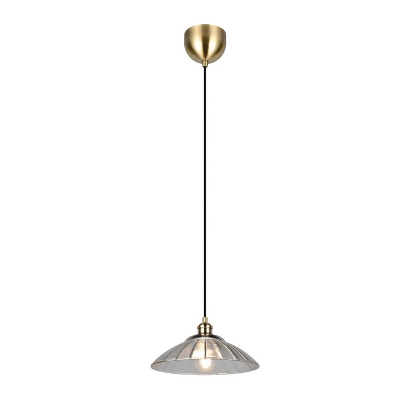 Lampa wisząca ELUNA złota patyna-przezroczysty 1xE27x60W metal wym:150x29,5x29,5cm IP20 RL
