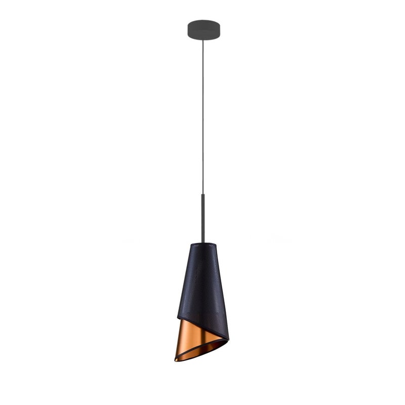 Lampa sufitowa żyrandol lampa wisząca z abażurem stożek DUO (+ detal)