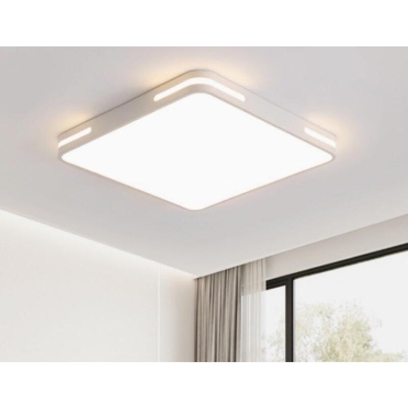 Ściemnialna lampa sufitowa LED, nowoczesna lampa sufitowa do sypialni, biała kwadratowa, 30 W, dekoracyjne i minimalistyczne oświetlenie otoczenia.