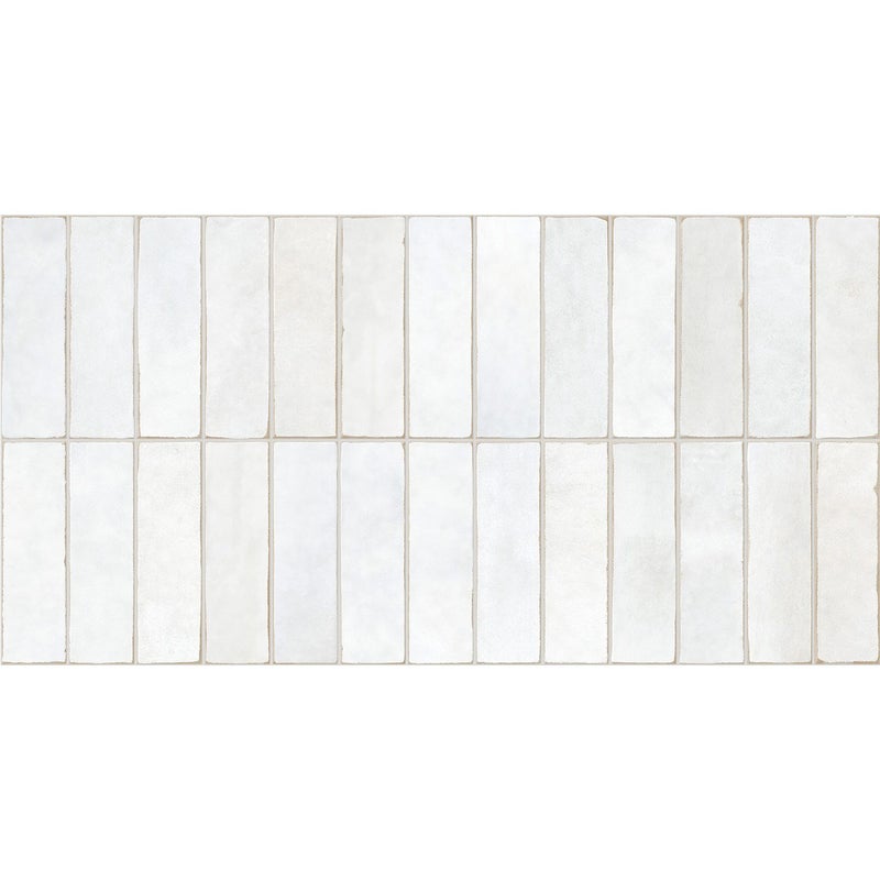 Płytka z gresu porcelanowego o efekcie rzemieślniczym do podłóg i ścian biała EAZY Limit 32x62,5 cm błyszcząca