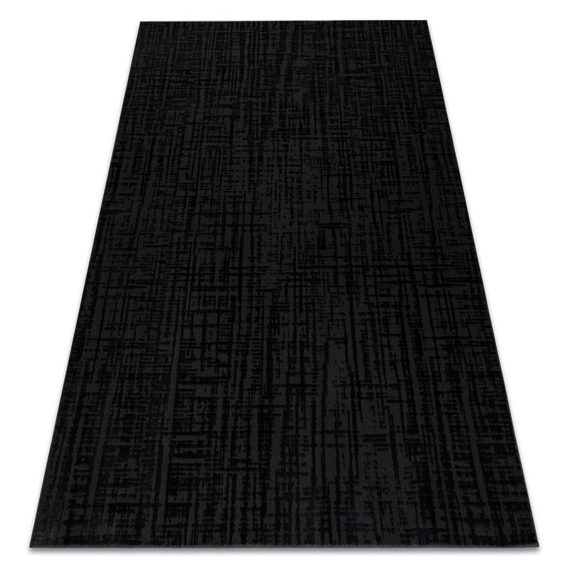Dywan AURA J2557A czarny / antracyt - Linie, strukturalny, nowoczesny 200x290 cm