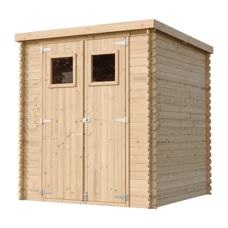 Drewniana altana ogrodowa z impregnowaną podłogą - 200x204x204 cm/3,53 m2 - Mały drewniany domek - TIMBELA M309+M309G