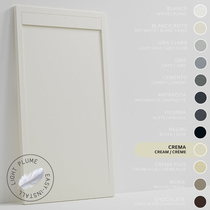 SOULHOME Lekki Brodzik z Żywicy tekstura Łupka – kremowy- 160x90- Niski 3cm– Minimalistyczny