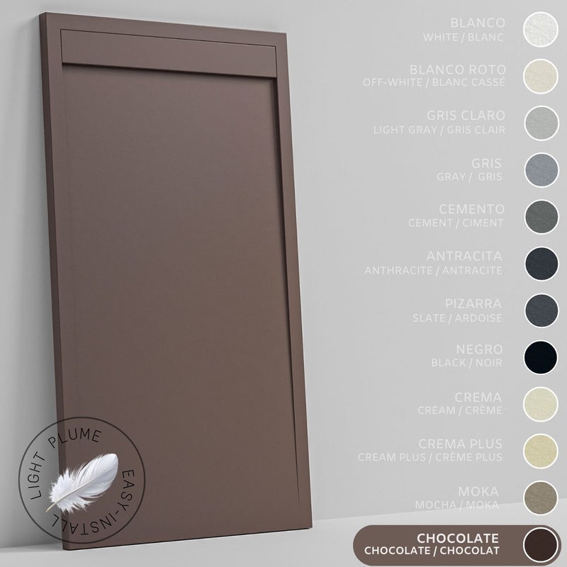 SOULHOME Lekki Brodzik z Żywicy tekstura Łupka – czekoladowy- 100x90- Niski 3cm– Minimalistyczny