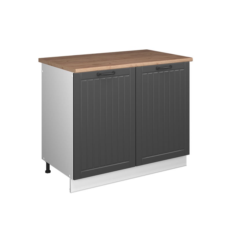 Vicco Szafka pod zlew Fame-Line, Ciemnoszary/Biały, 100 cm, BP Dąb