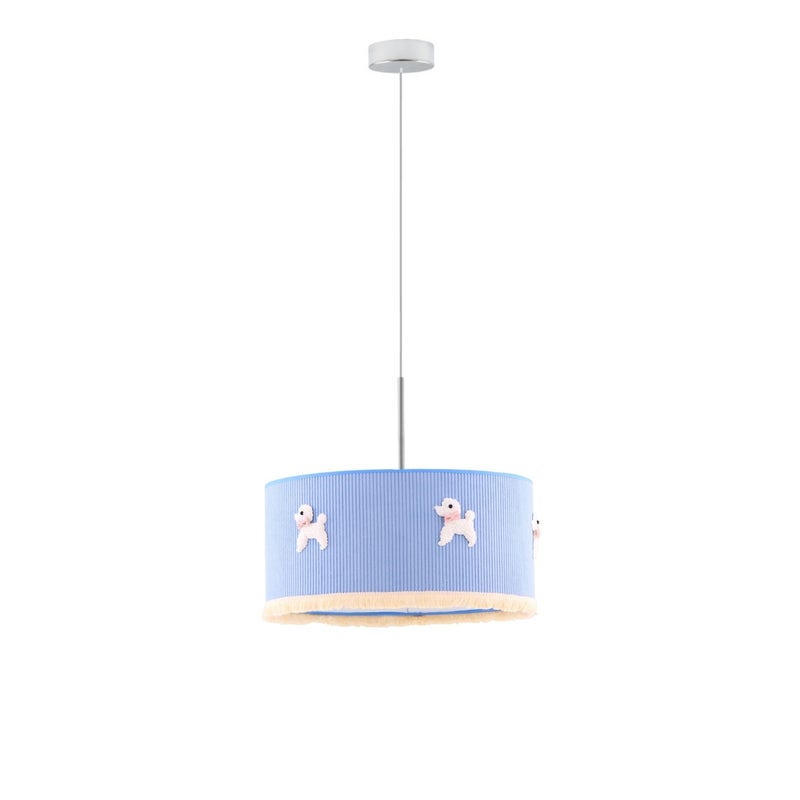 Lampa sufitowa żyrandol lampa wisząca z abażurem walec 40 cm PUPPY (+ detal)