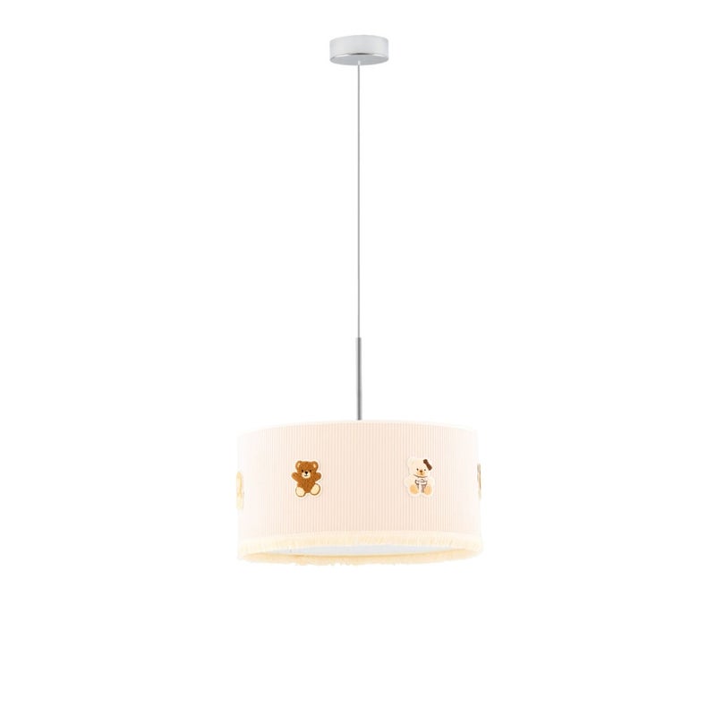 Lampa sufitowa żyrandol lampa wisząca z abażurem walec 40 cm TEDDY (+ detal)