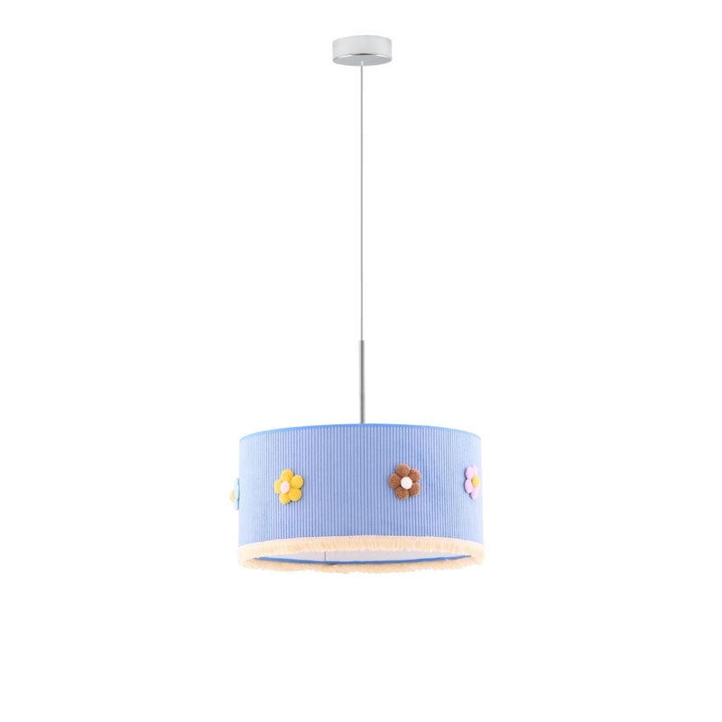 Lampa sufitowa żyrandol lampa wisząca z abażurem walec 40 cm FLORA (+ detal)