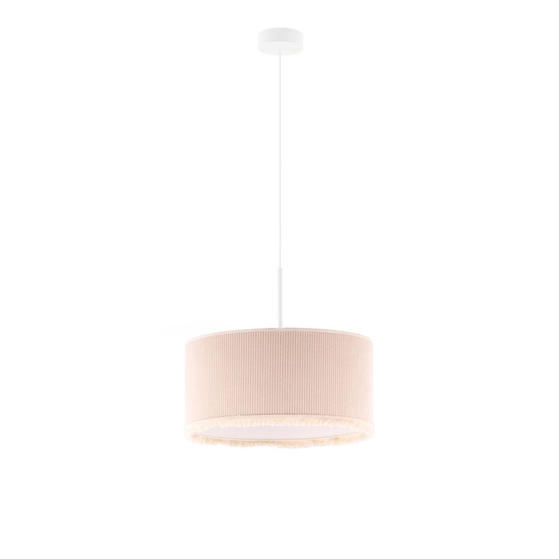 Lampa sufitowa żyrandol lampa wisząca z abażurem walec 40 cm CELINE (+ detal)