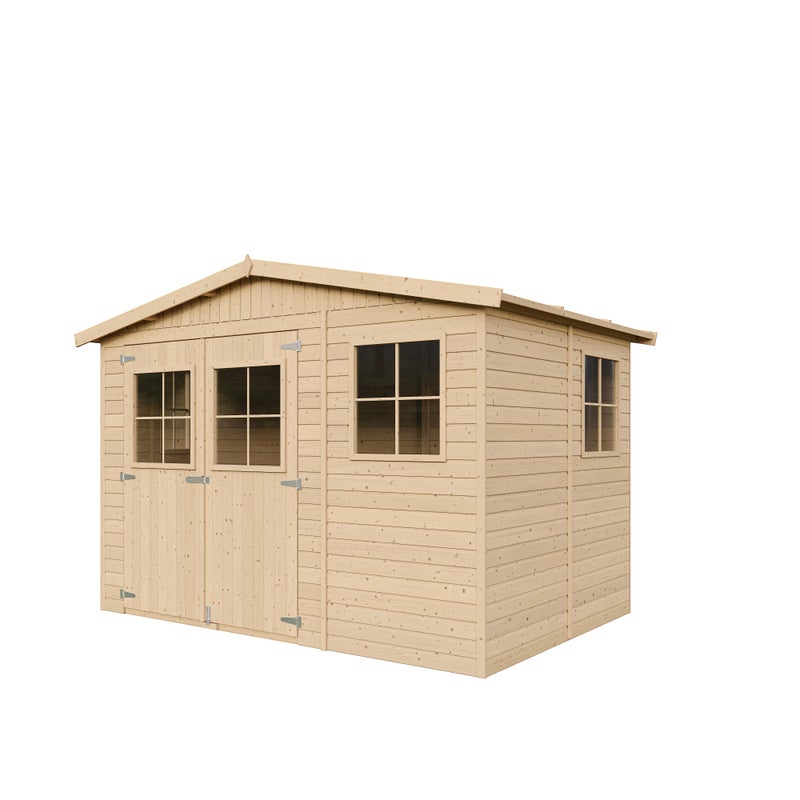 Drewniany Domek Ogrodowy- 6 m² - 303 x 199 - 6 m² - Timbela M334