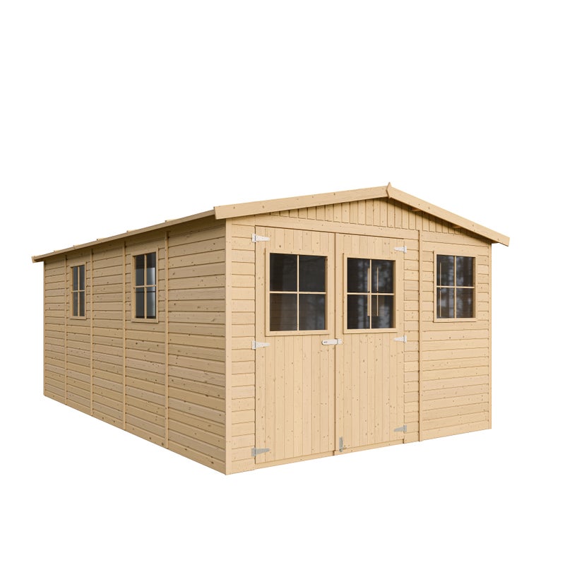 Timbela Drewniany domek + podłoga M337+M337G – 303 x 493 cm – 15 m2