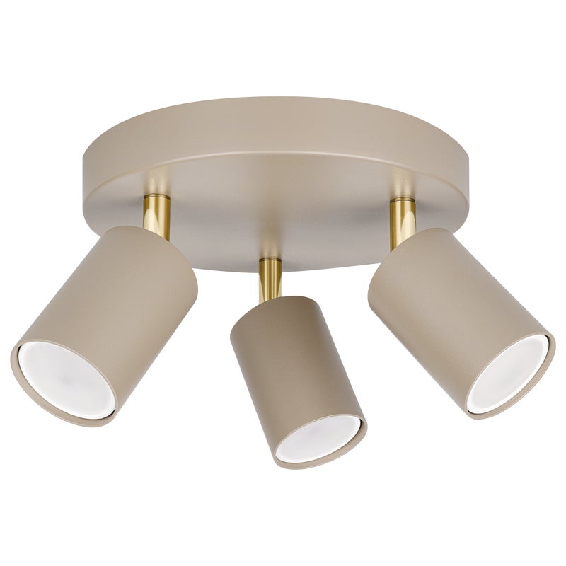 Lampa sufitowa 3x LED GU10 Bardo żyrandol ruchoma wisząca oprawa okrągła beżowa MasterLED
