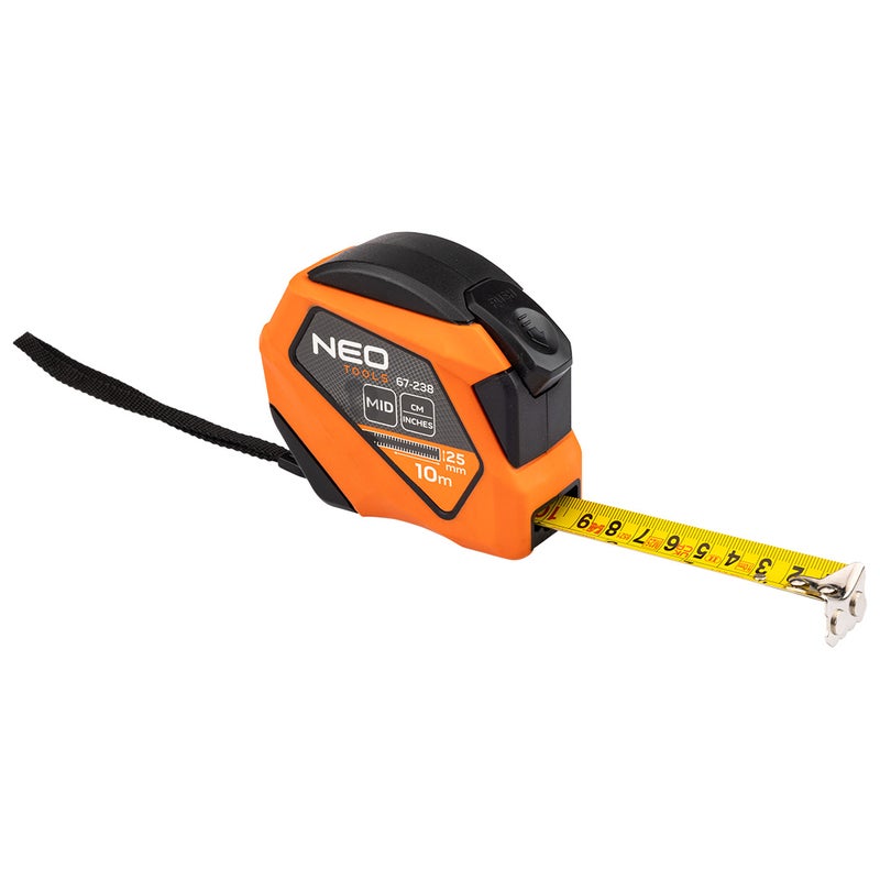 Miara zwijana stalowa 10 m x 25 mm, calowa NEO TOOLS