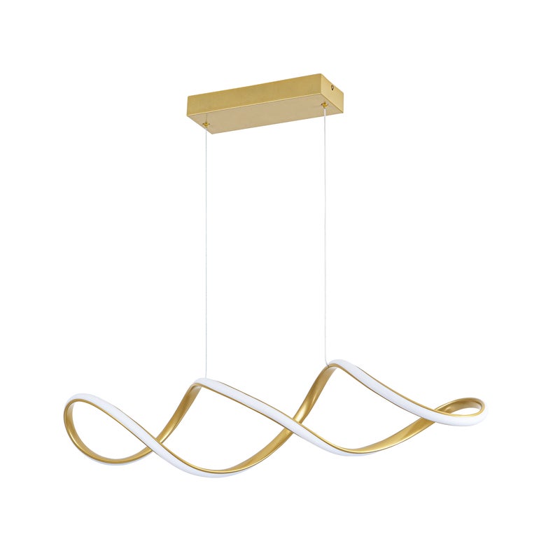 Lampa wisząca Infinito LED 5300 lm 34W barwa neutralna dł. 150 cm złota Goldlux
