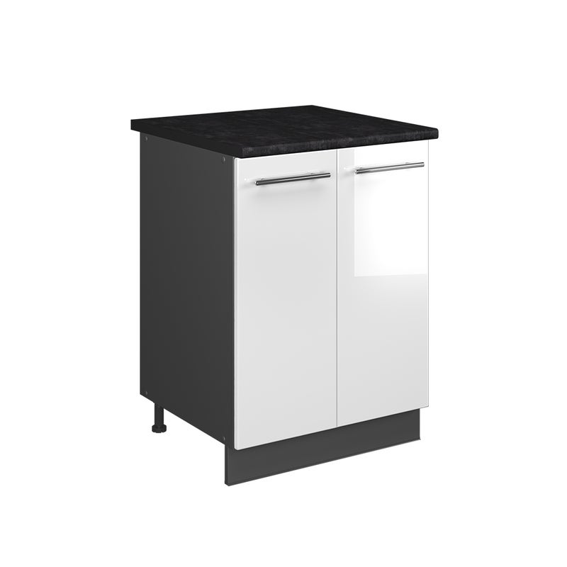 Vicco Szafka pod zlew Fame-Line, Biały wysoki połysk/Antracyt, 60 cm